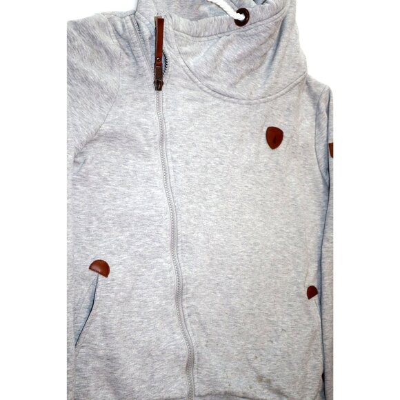 Wanakome Hoodie XL Gray Cowl Neck Zip Outdoor Casual Cozy Aesthetic - Picture 8 of 9